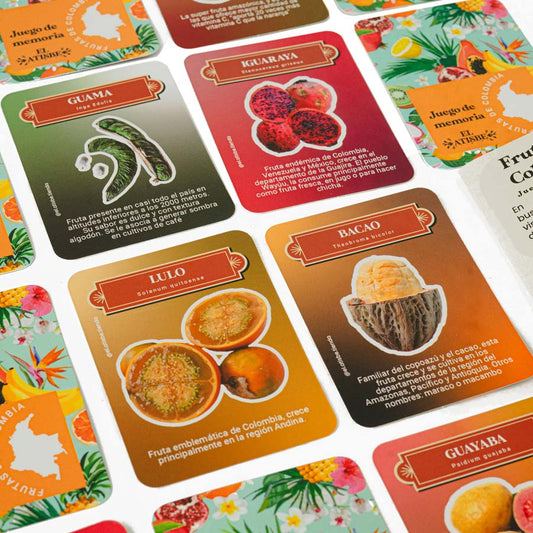 Juego de memoria de Frutas Colombianas