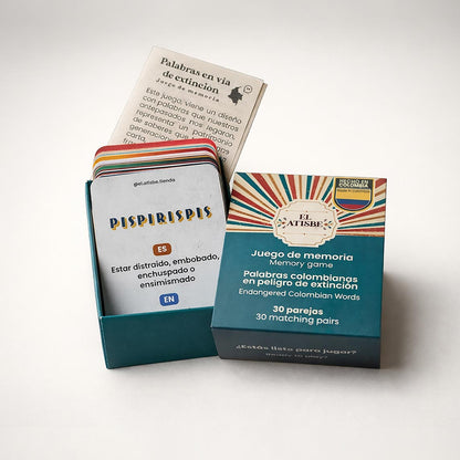 Juego de Memoria Palabras Colombianas